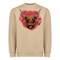 Mushroom highland cow valentines Heavyweight Sweatshirt - JahusDesignShop