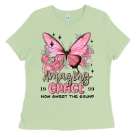 Matcha amazing grace how sweet the sound butterfly Ladies Tee - MaliasSmallBusiness