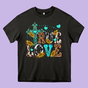 True Love Heavy Core Tee Designed By Texasbilliewilder