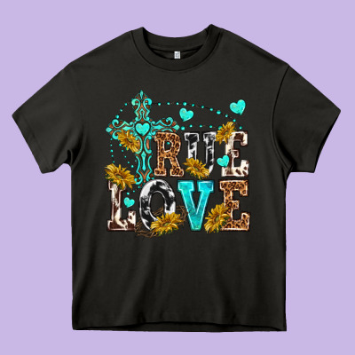True Love Heavy Core Tee Designed By Texasbilliewilder