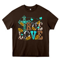 Chocolate Brown true love Heavy Core Tee - texasbilliewilder