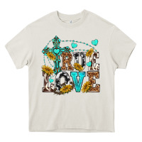 Cream true love Heavy Core Tee - texasbilliewilder