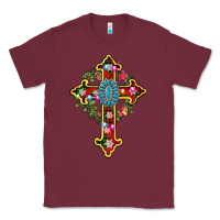 Burgundy christmas cross Classic Tee - AdoDesignShop