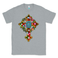 Heather Grey christmas cross Classic Tee - AdoDesignShop