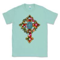 Seafoam christmas cross Classic Tee - AdoDesignShop