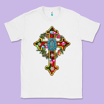 Christmas Cross Classic Tee Designed By Adodesignshop
