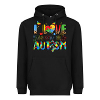 Black i love someone with autism Heavyweight Hoodie - LillyAllenDesigns