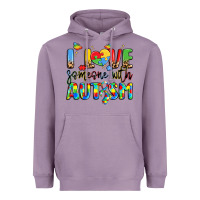 Lavender i love someone with autism Heavyweight Hoodie - LillyAllenDesigns