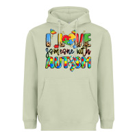 Matcha i love someone with autism Heavyweight Hoodie - LillyAllenDesigns