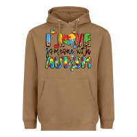 Toasted Coconut i love someone with autism Heavyweight Hoodie - LillyAllenDesigns