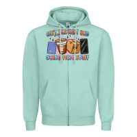 Seafoam can't talk right now doing mom stuff Zipper Hoodie - MaliasSmallBusiness