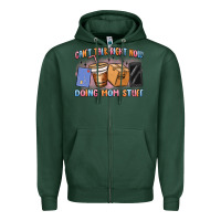 Sports Green can't talk right now doing mom stuff Zipper Hoodie - MaliasSmallBusiness