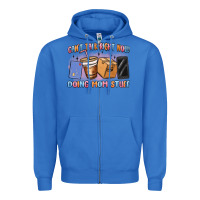 True Royal can't talk right now doing mom stuff Zipper Hoodie - MaliasSmallBusiness