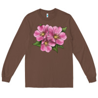 Chestnut Wild Prairie Rose Illustrations Long Sleeve Tee - LillyAllenDesigns