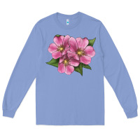 Colony Blue Wild Prairie Rose Illustrations Long Sleeve Tee - LillyAllenDesigns