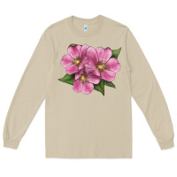 Mushroom Wild Prairie Rose Illustrations Long Sleeve Tee - LillyAllenDesigns