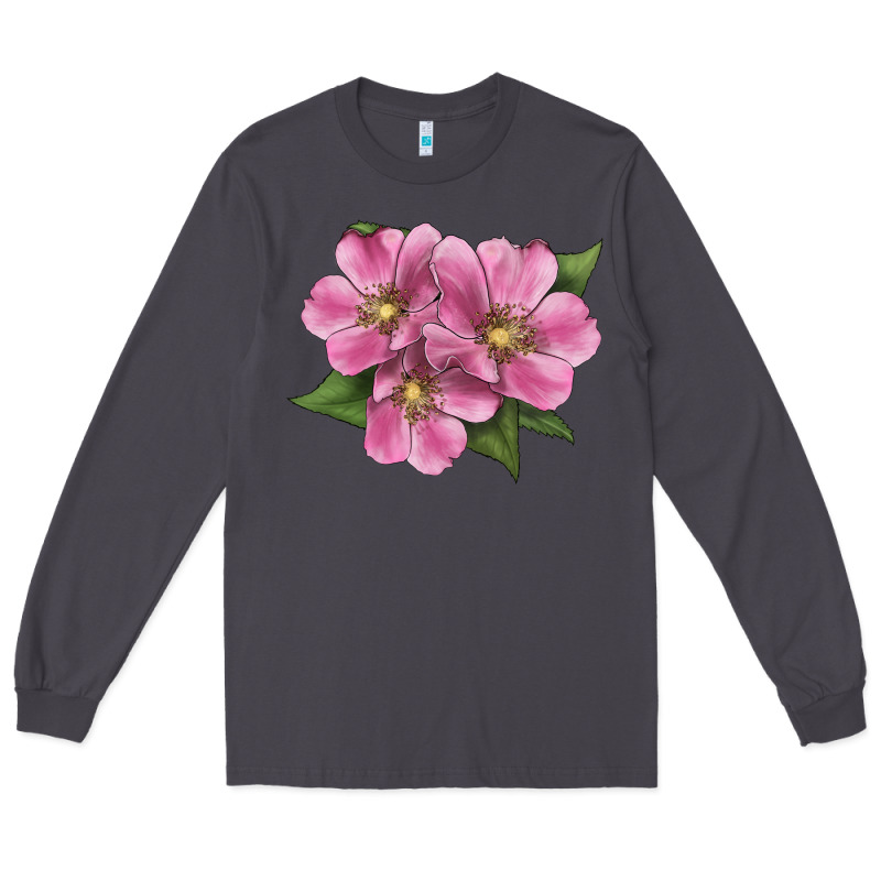 Wild Prairie Rose Illustrations Long Sleeve Tee by LillyAllenDesigns | Teevron