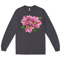 Smoke Wild Prairie Rose Illustrations Long Sleeve Tee - LillyAllenDesigns