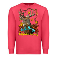 Cardinal Fall Breeze And Autumn Leaves Deer Premium Sweatshirt - LillyAllenDesigns