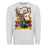 Dove Grey Fall Breeze And Autumn Leaves Deer Premium Sweatshirt - LillyAllenDesigns
