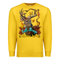 Lemon Fall Breeze And Autumn Leaves Deer Premium Sweatshirt - LillyAllenDesigns