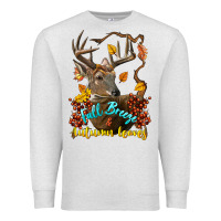 Oatmeal Heather Fall Breeze And Autumn Leaves Deer Premium Sweatshirt - LillyAllenDesigns