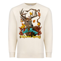 Sandshell Fall Breeze And Autumn Leaves Deer Premium Sweatshirt - LillyAllenDesigns