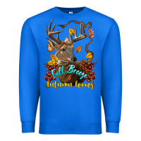 True Royal Fall Breeze And Autumn Leaves Deer Premium Sweatshirt - LillyAllenDesigns
