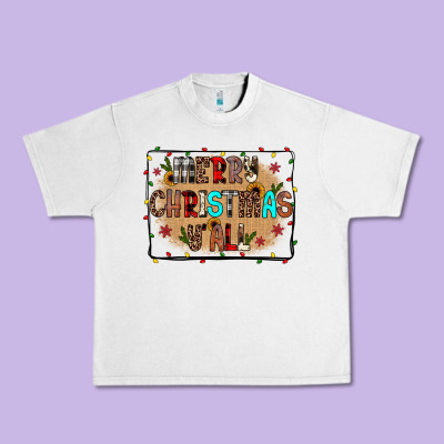 Merry Christmas Y'all Urban Heavy Tee Designed By Jahusdesignshop
