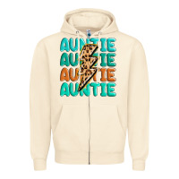 Sandshell auntıe with lightning bolt Zipper Hoodie - MaliasSmallBusiness