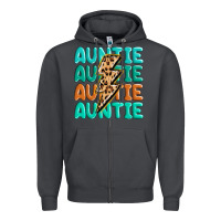 Smoke auntıe with lightning bolt Zipper Hoodie - MaliasSmallBusiness