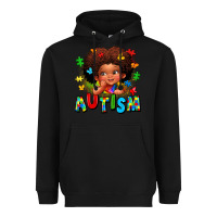 Black autism afro girl Heavyweight Hoodie - LillyAllenDesigns