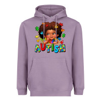 Lavender autism afro girl Heavyweight Hoodie - LillyAllenDesigns