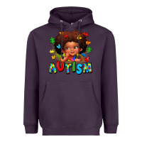 Plum autism afro girl Heavyweight Hoodie - LillyAllenDesigns