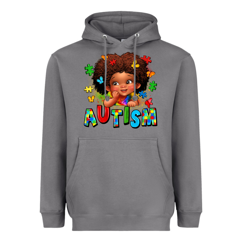 Autism Afro Girl Heavyweight Hoodie by LillyAllenDesigns | Teevron