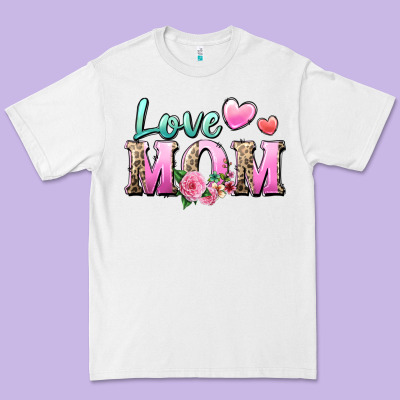 Love Mom Premium Tee Designed By Zillion Design Studio