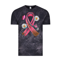 Cloud Black Cancer Ribbon Stethoscope Daisy Butterfly Vintage Tee - Artiststas