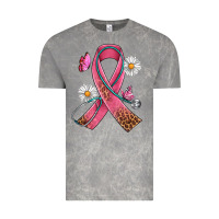 Cloud Rock Cancer Ribbon Stethoscope Daisy Butterfly Vintage Tee - Artiststas