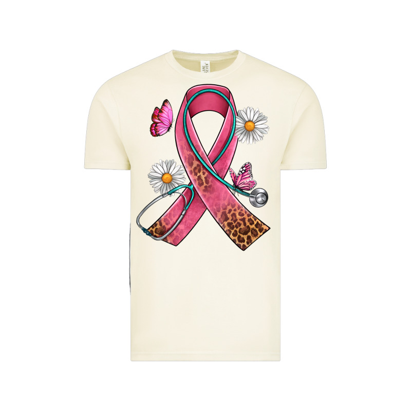Cancer Ribbon Stethoscope Daisy Butterfly Vintage Tee by Artiststas | Teevron