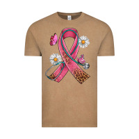 Vintage Coffee Cancer Ribbon Stethoscope Daisy Butterfly Vintage Tee - Artiststas