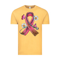 Vintage Mustard Cancer Ribbon Stethoscope Daisy Butterfly Vintage Tee - Artiststas