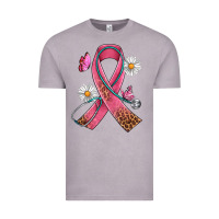 Vintage Zinc Cancer Ribbon Stethoscope Daisy Butterfly Vintage Tee - Artiststas