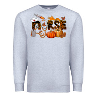 Heather Grey Fall Nurse Premium Sweatshirt - LillyAllenDesigns
