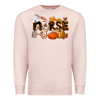 Pale Pink Fall Nurse Premium Sweatshirt - LillyAllenDesigns