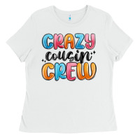 White crazy cousin crew Ladies Tee - MaliasSmallBusiness