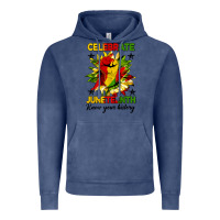 Vintage Denim celebrate juneteenth know your history Vintage Hoodie - HRA Design Shop