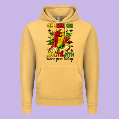 Celebrate Juneteenth Know Your History Vintage Hoodie Designed By Hra Design Shop