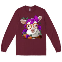 Burgundy Cute baby lamb halloween Long Sleeve Tee - Jasminsmagicworld
