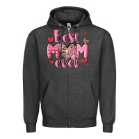 Charcoal Heather best mom ever Zipper Hoodie - MaliasSmallBusiness