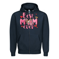 Navy best mom ever Zipper Hoodie - MaliasSmallBusiness